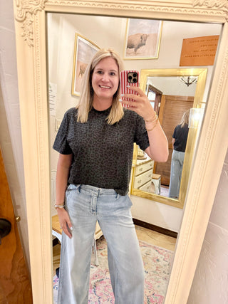 Boxy Leopard Tee