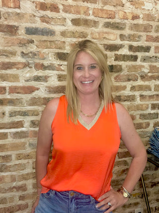 Poise Red Coral Blouse