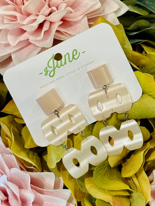 Champagne Hinged Statement Earrings