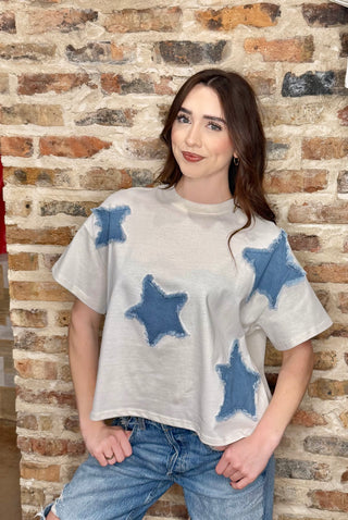 Denim Star Top