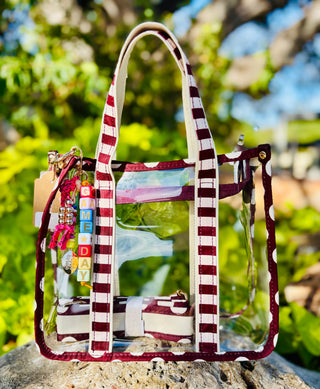 Gameday Clear Stadium Tote - Maroon