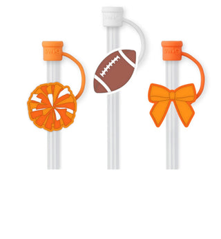 We've Got Spirit Orange Straw Topper Set