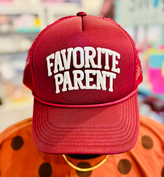 Favorite Parent Trucker Hat - Burgundy