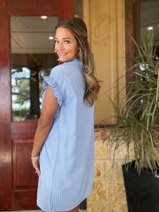 Bonnie Blue Pleated Dress