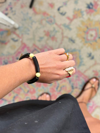 Black and Citrus Bracelet