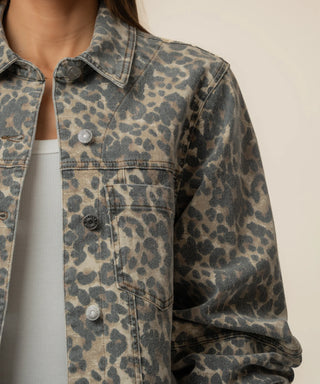 Bailey Leopard Denim Jacket