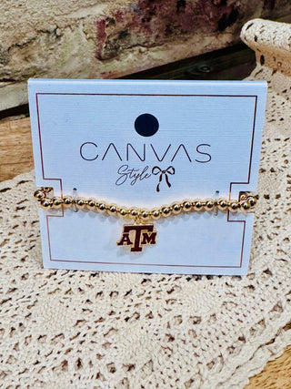 Texas A&M Aggies Beaded Stretch Bracelet