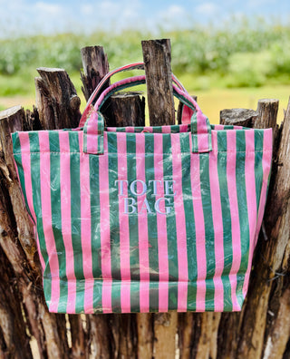 Watermelon Striped Tote Bag