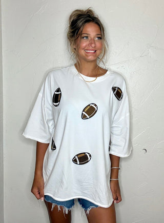 Football Patch Oversized Tee