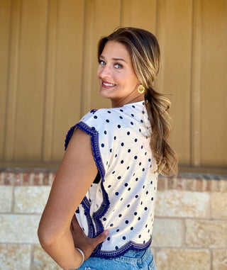 Sally Statement Polka Dot Blouse