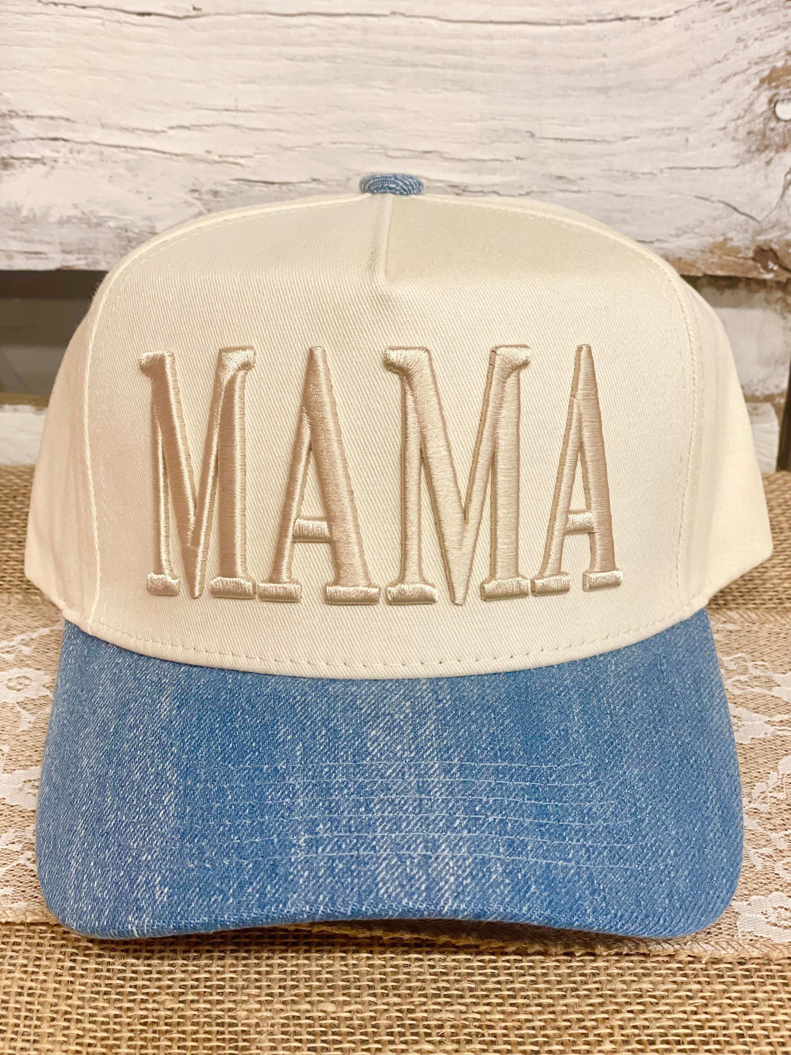 Mama' Adjustable Denim Baseball Cap | Claire's US