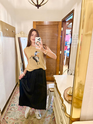 Black Pleated Skirt