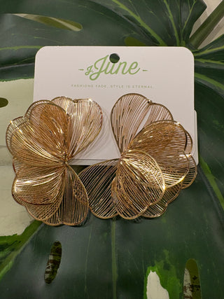 Goldy Floral Fan Earrings