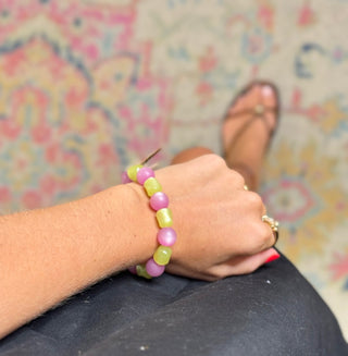 Lilac and Lime Bracelet