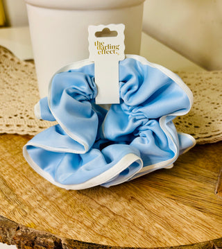 Light Blue Ruffle Up Scrunchy