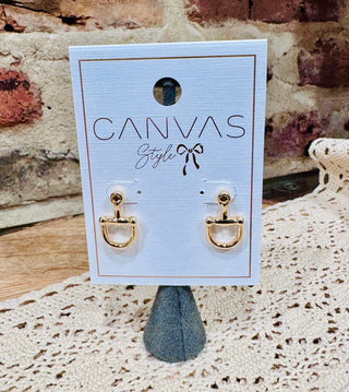 Cinnamon Horsebit Earrings