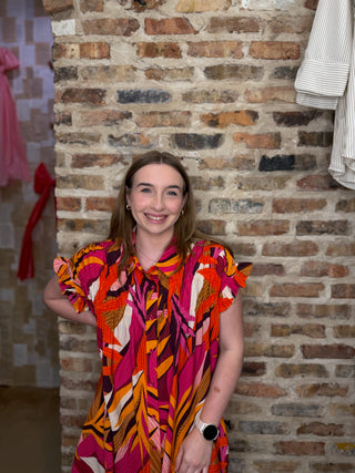 Terri Tropical Vibrant Dress