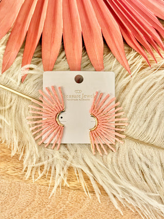 Raffia Fan Earring