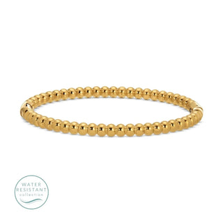 Beaded Gold Hinged Bangle