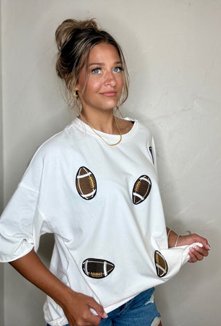 Football Patch Oversized Tee