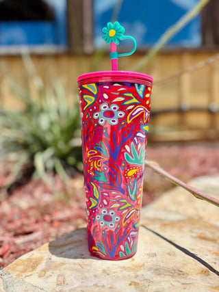Swig Flora Rosa Plastic Tumbler 24oz