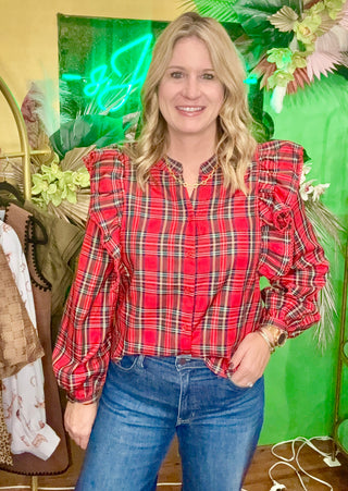 The Lacy Plaid Blouse