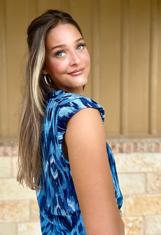 Lauren Indigo Blouse