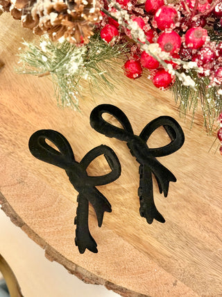 Velvet Bow Clip