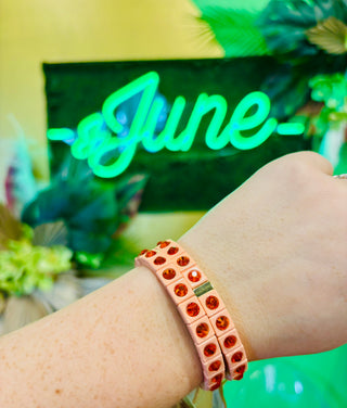 Sylvie Gemstone Bracelet - Peach