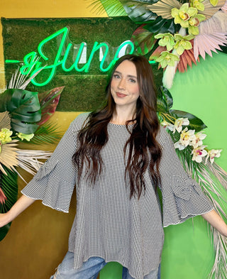 Coraline Plaid Blouse - Extended Size