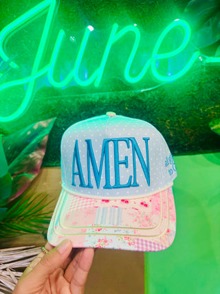 Floral Amen Hat
