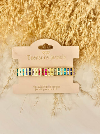 Rainbow Rectangle Bracelet