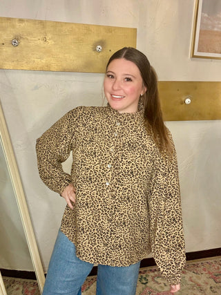 Carly Cheetah Blouse