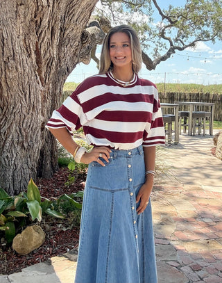 Carrie Denim Maxi Skirt