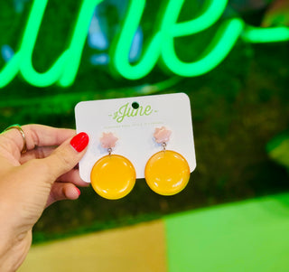 Pink & Tangerine Burst Glow Earrings