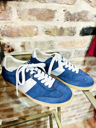 Navy Suede Sneakers