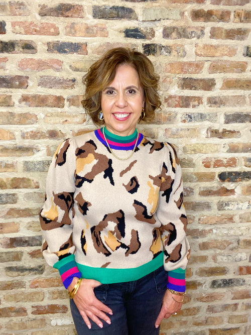 Colorful Leopard Sweater