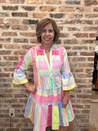 Summer Striped Tropics Dress