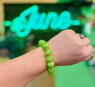 Capri Beaded Bracelet - Light Green