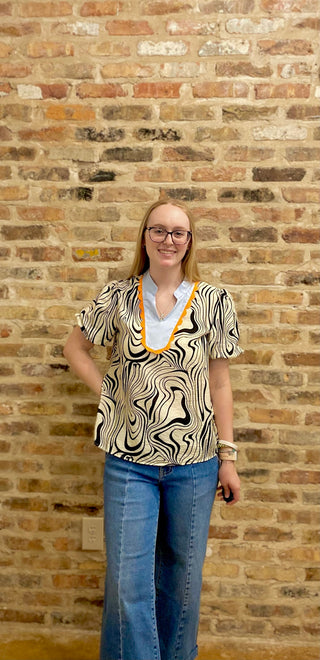 The Isabella Zebra Blouse