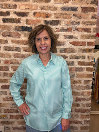 Miranda Mint Stripe Top