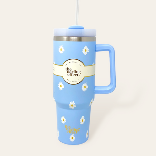 Dancing Daisy Blue Take Me Everywhere Tumbler - 40 oz