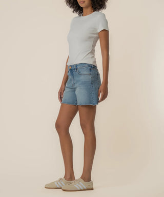 Jane Raw Hem Denim Short