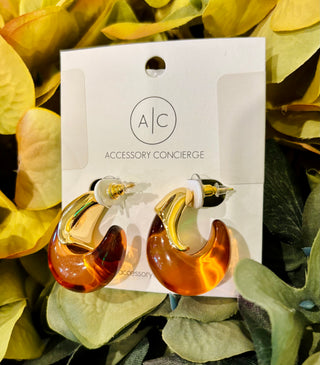 Nova Drop Earrings - Tortoise