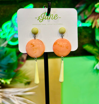 Mint Peach Retro GiGi Earrings