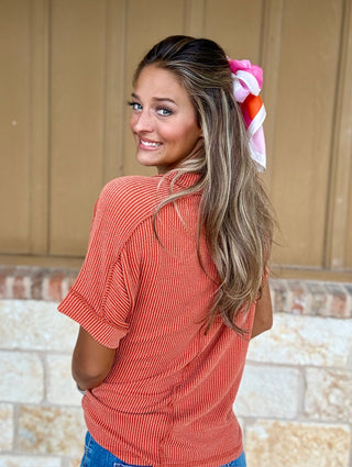 Burnt Orange Oversized Tee