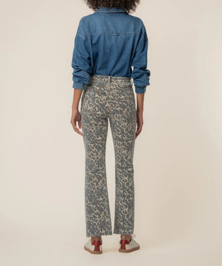 Bailey Leopard High Rise Ankle Flare Jean