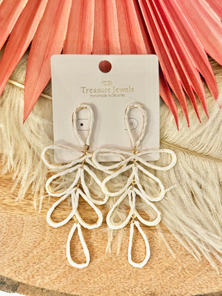 White Tropical Earrings