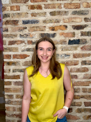 Chartreuse Sleeveless Blouse