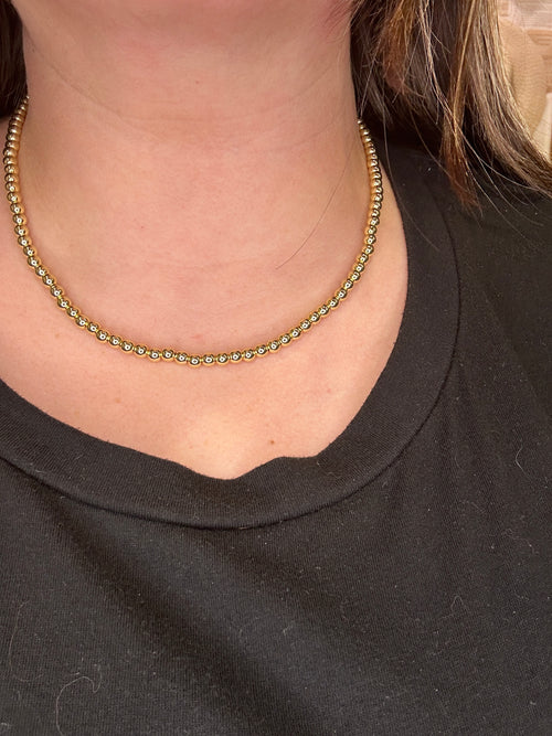 Gold Ball & Chain Necklace